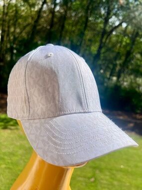 Michael Kors White Baseball Cap with Branded Interior
